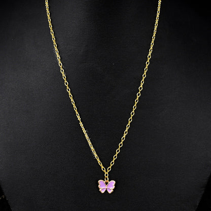 Gold Figure 8 Dainty Chains with Butterfly charms