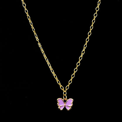 Gold Figure 8 Dainty Chains with Butterfly charms