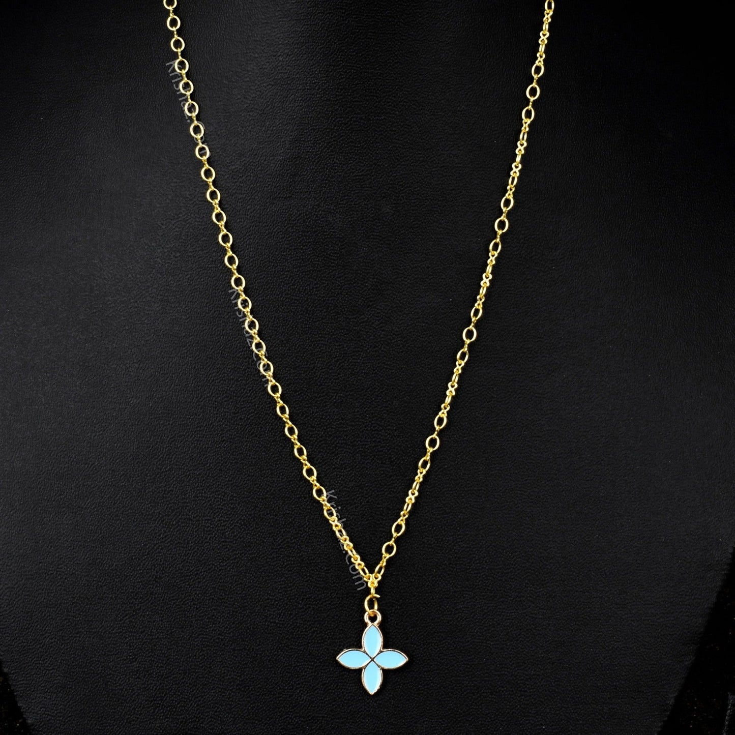 Gold Figure 8 Chain with Flower charms