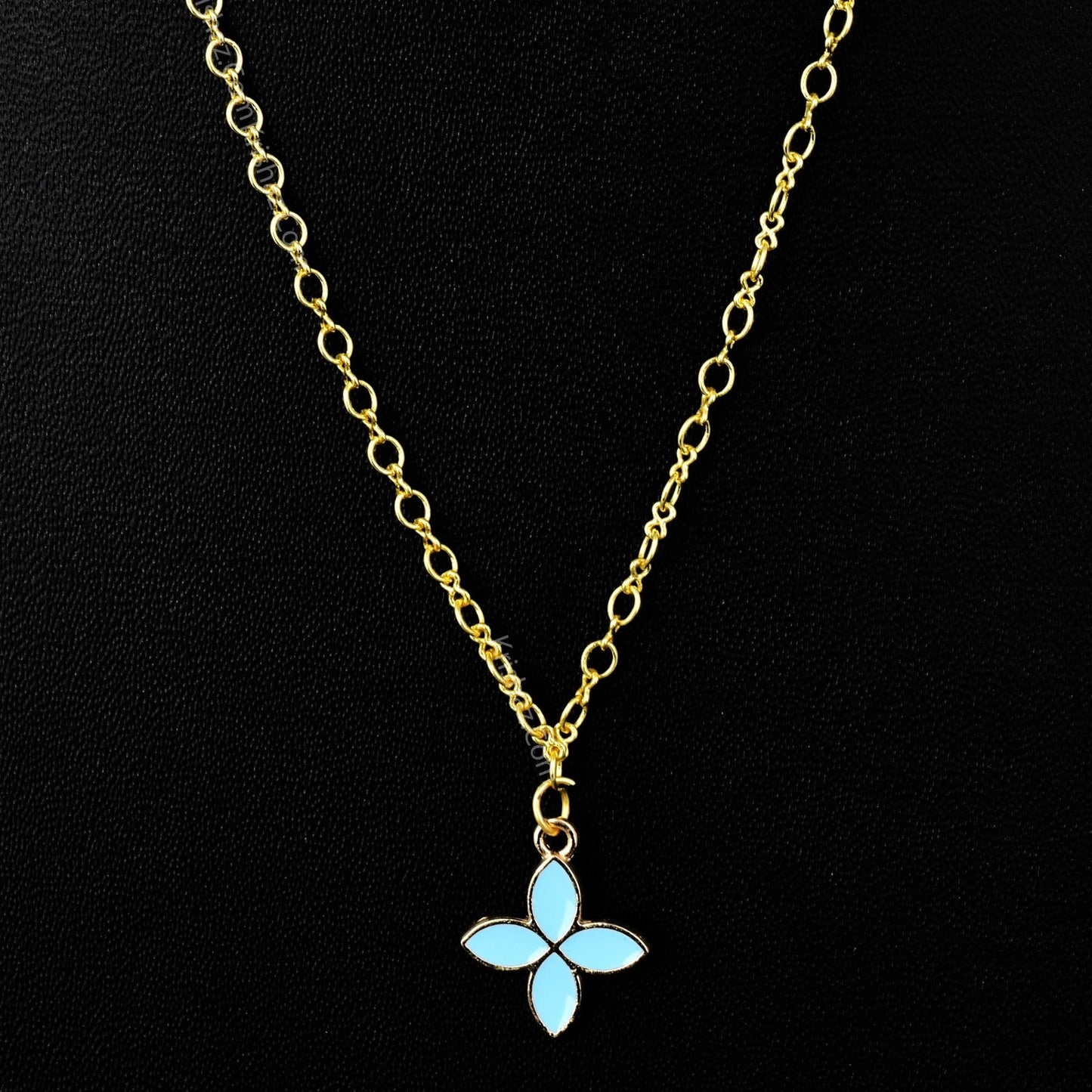 Gold Figure 8 Chain with Flower charms