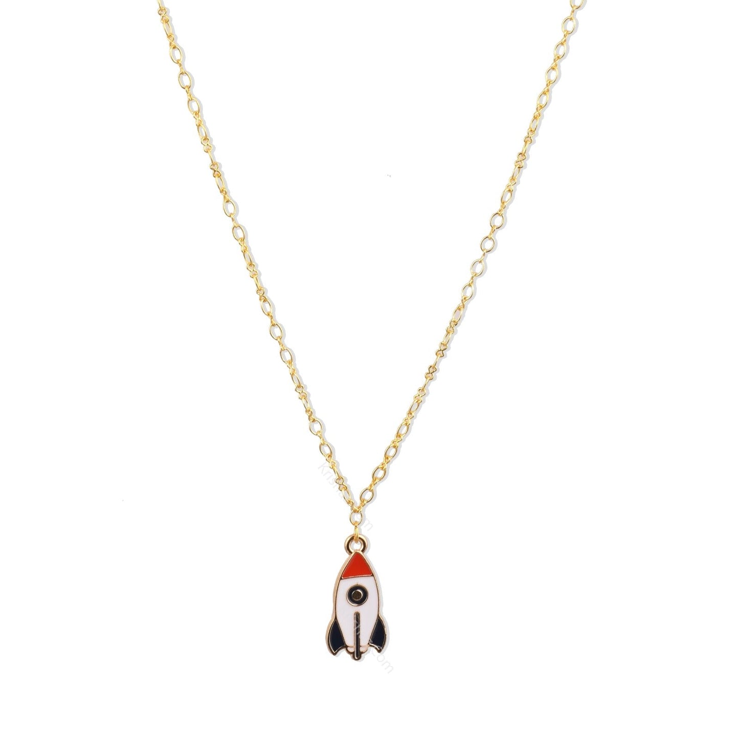 Gold Figure 8 Chain with Rocket charms