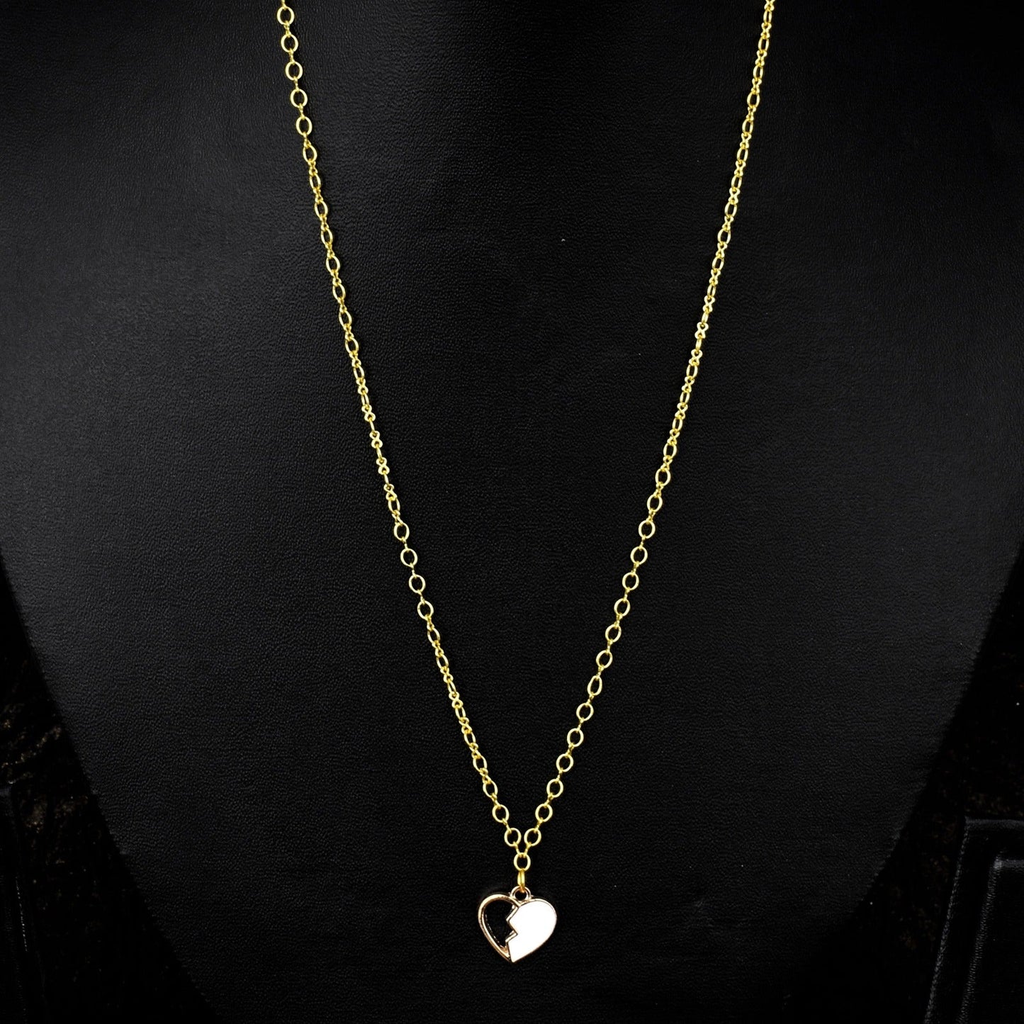 Gold Figure 8 Chain with Heart charms