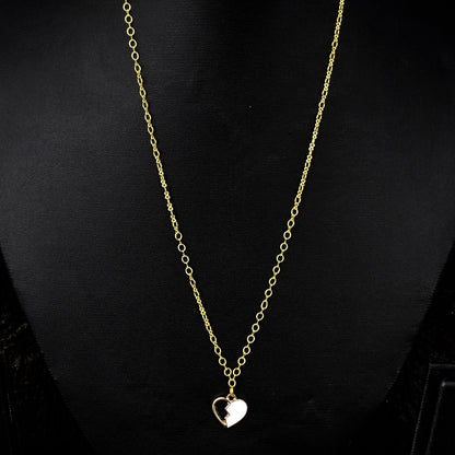 Gold Figure 8 Chain with Heart charms