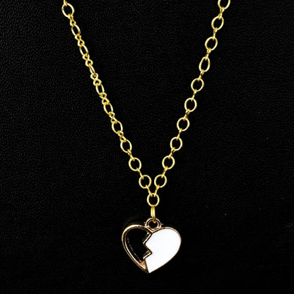 Gold Figure 8 Chain with Heart charms