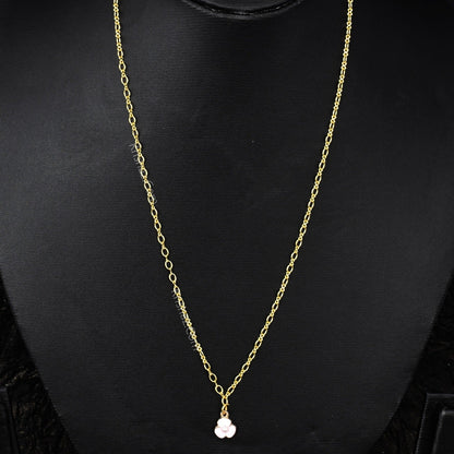 Gold Figure 8 Chain with Flower charms