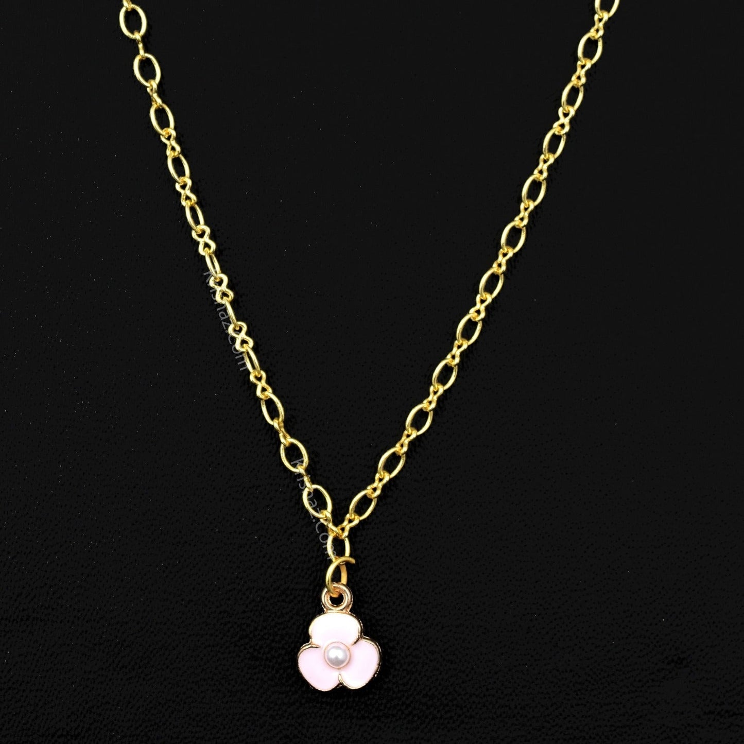 Gold Figure 8 Chain with Flower charms