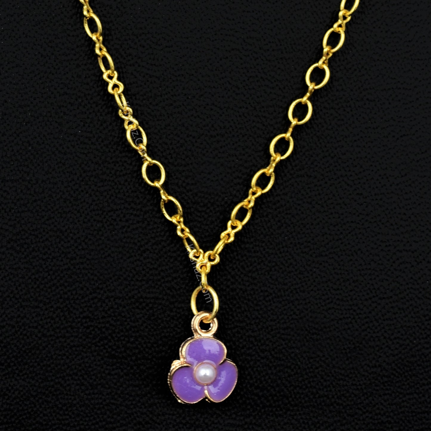 Gold Figure 8 Chain with Flower charms