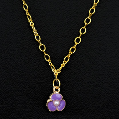 Gold Figure 8 Chain with Flower charms