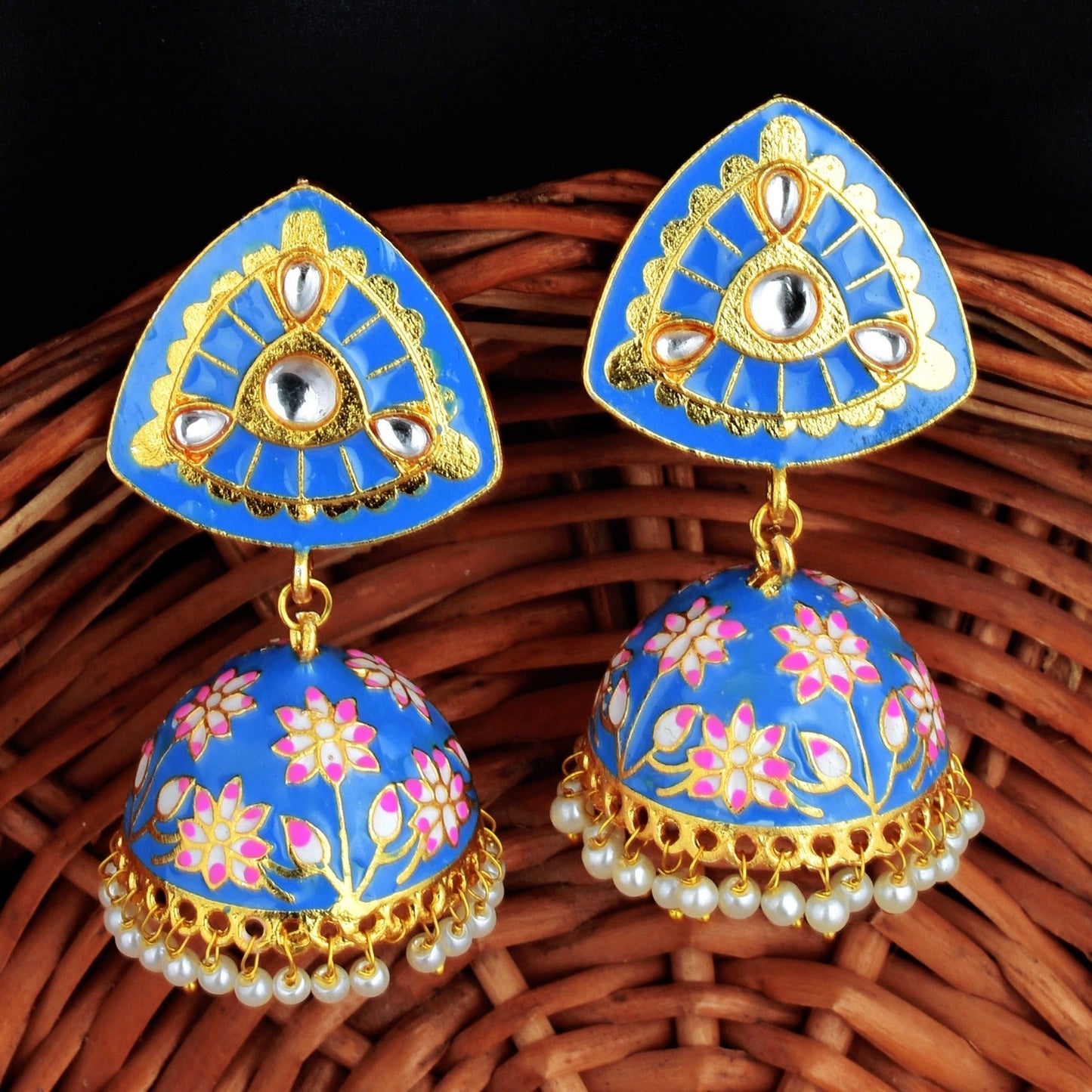 Nirali Floral Jhumka Earrings Set