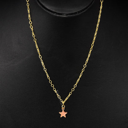 Gold Figure 8 Chain with Star charms