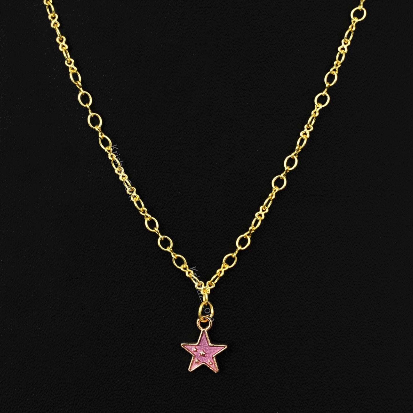 Gold Figure 8 Chain with Star charms