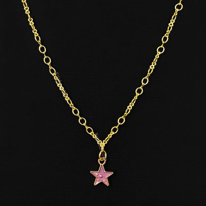 Gold Figure 8 Chain with Star charms