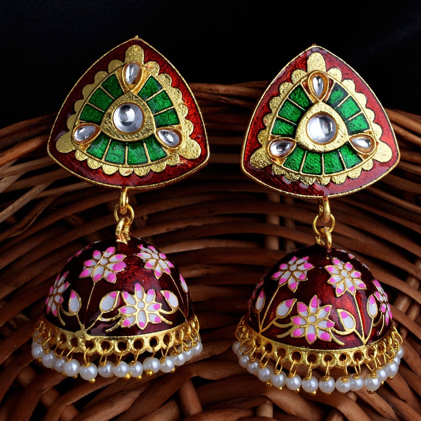 Nirali Floral Jhumka Earrings Set