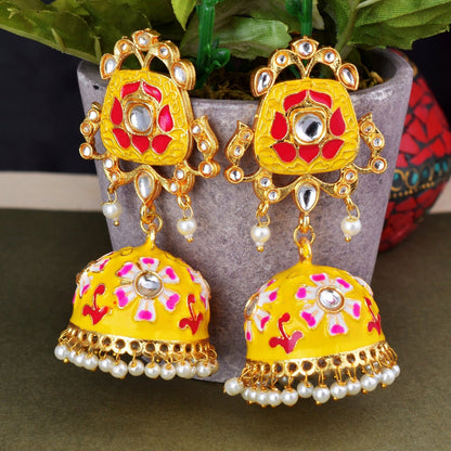 Ridhima Floral Jhumka Earrings Set