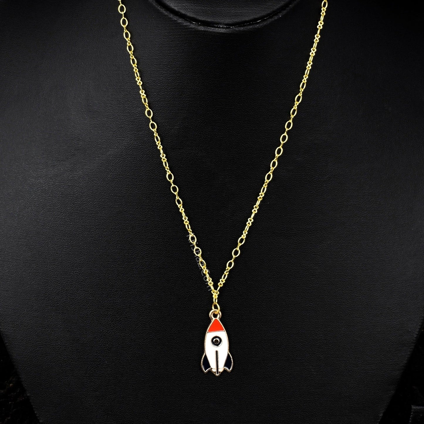 Gold Figure 8 Chain with Rocket charms