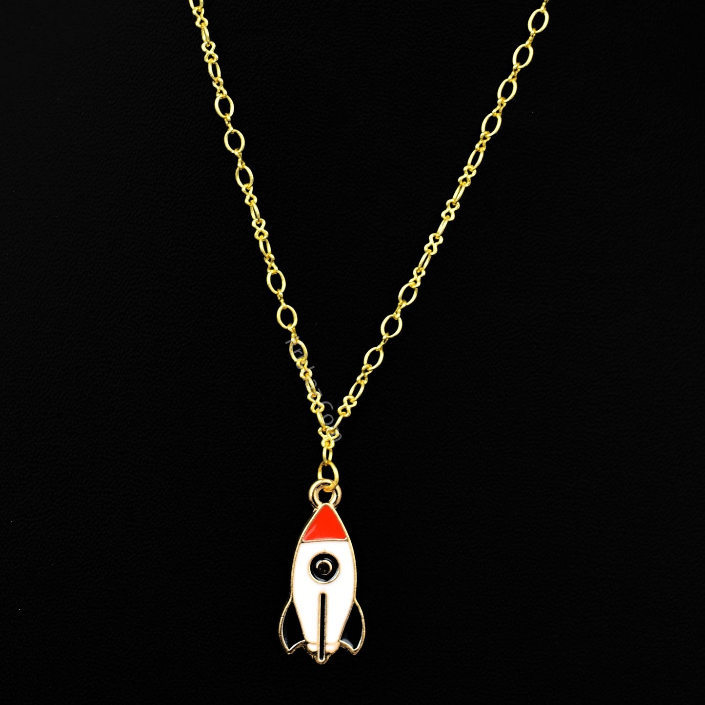 Gold Figure 8 Chain with Rocket charms