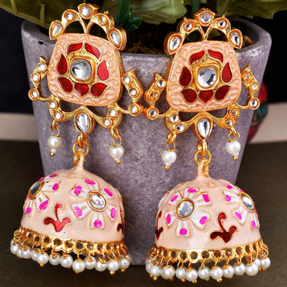 Ridhima Floral Jhumka Earrings Set