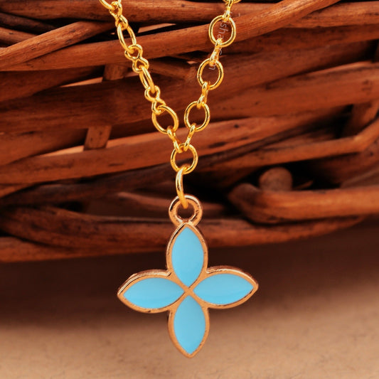 Gold Figure 8 Chain with Flower charms