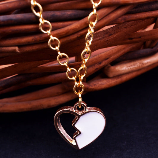 Gold Figure 8 Chain with Heart charms