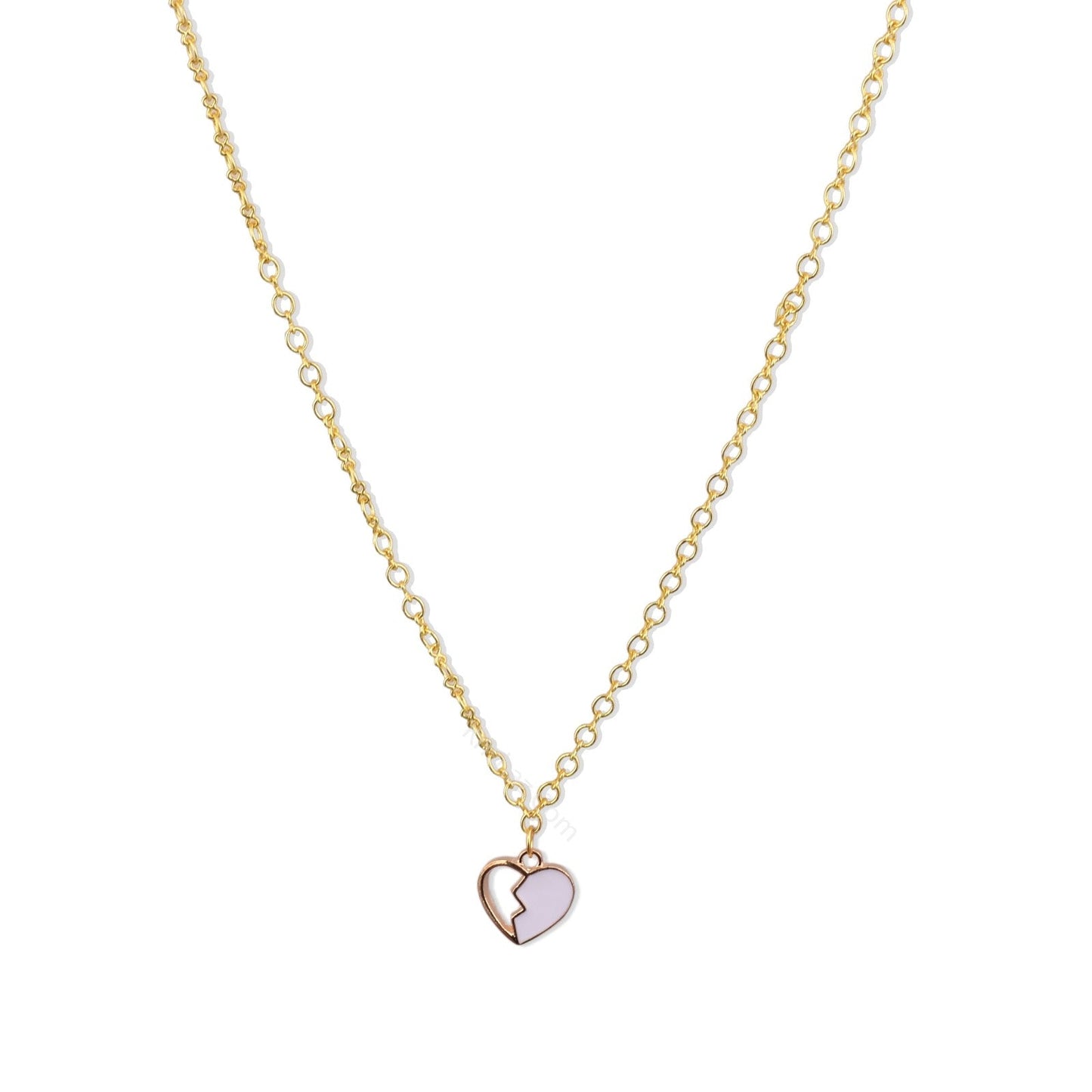 Gold Figure 8 Chain with Heart charms