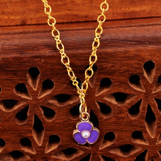 Gold Figure 8 Chain with Flower charms