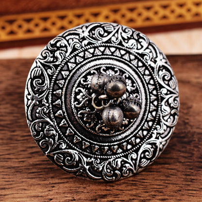 Vedha Oxidized Finger Ring