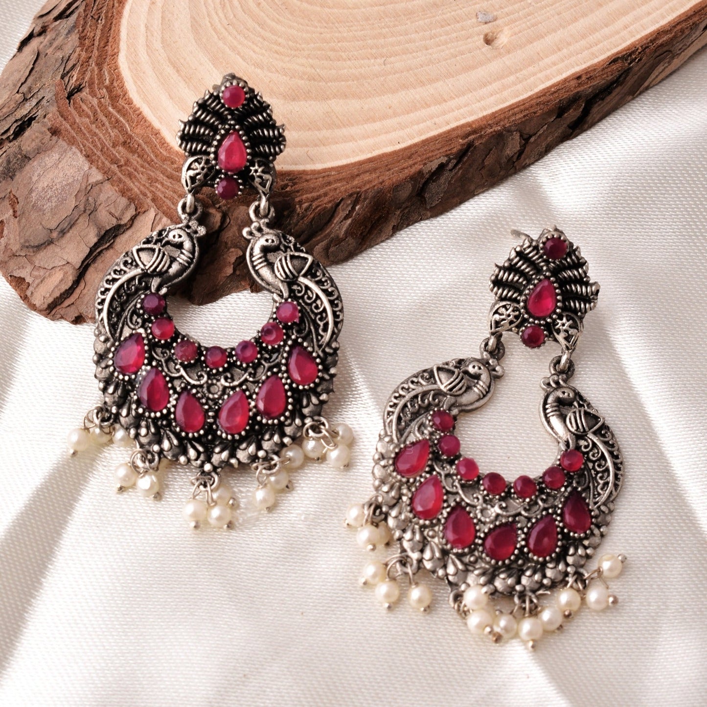 Meenal Peacock Dangler Earrings