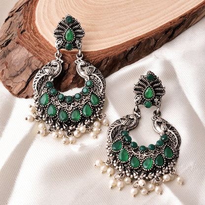 Meenal Peacock Dangler Earrings