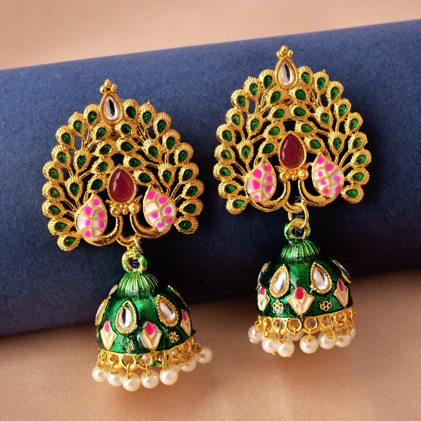 Arika Golden Jhumka Earrings