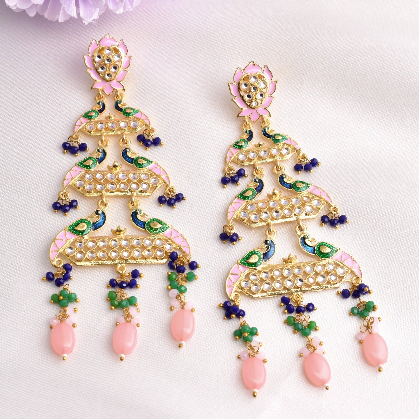 Utsavi Traditional Golden Dangler Earrings