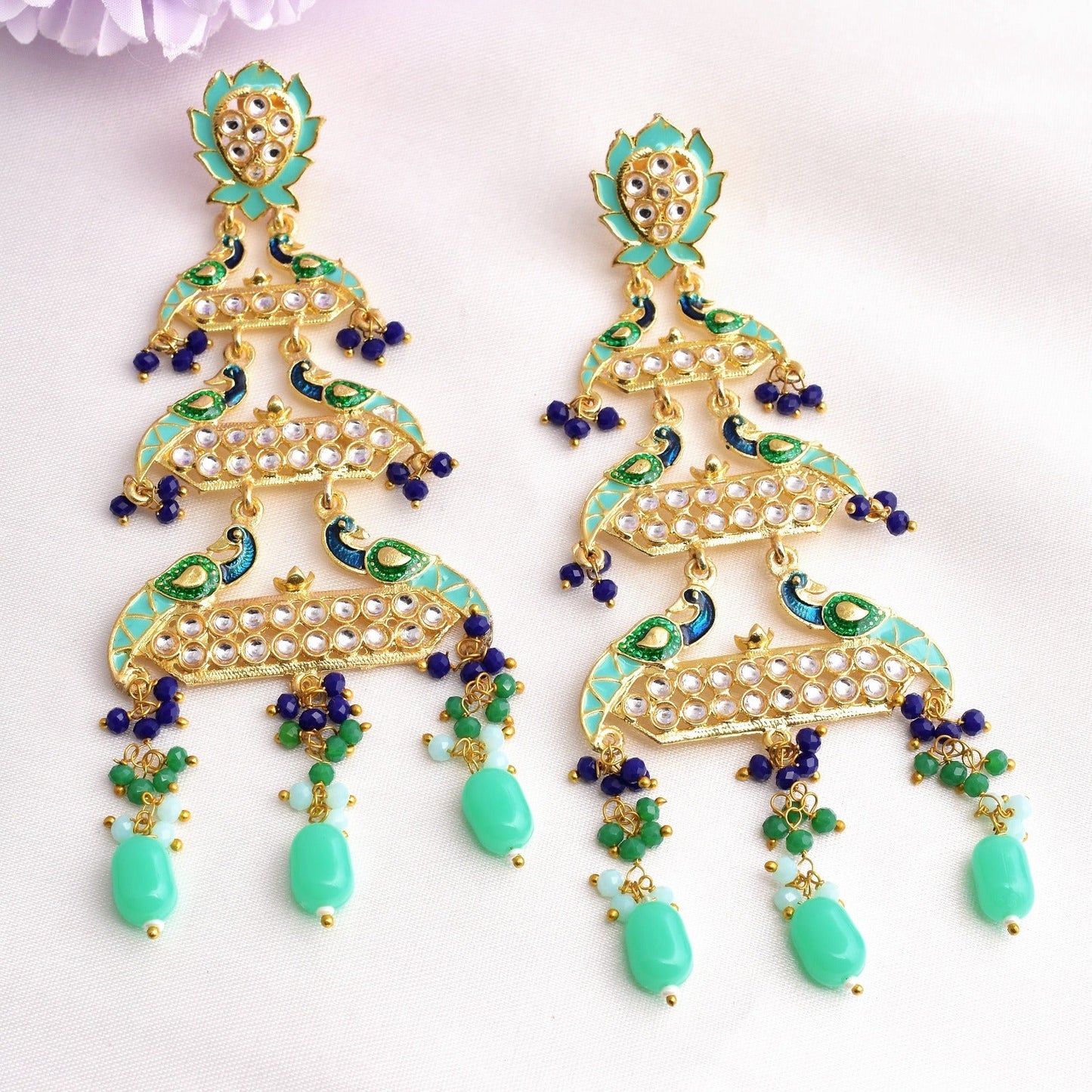 Utsavi Traditional Golden Dangler Earrings