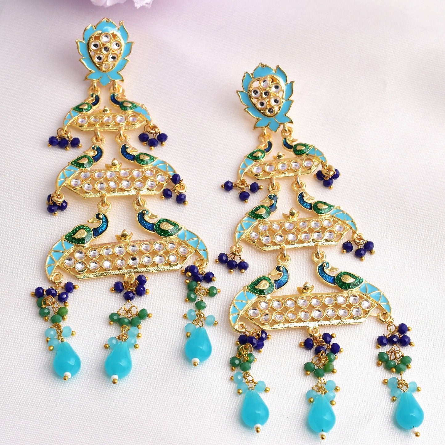 Utsavi Traditional Golden Dangler Earrings