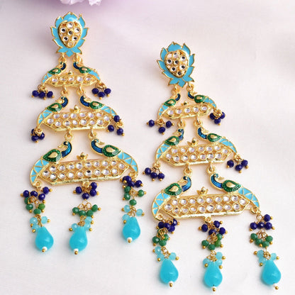 Utsavi Traditional Golden Dangler Earrings