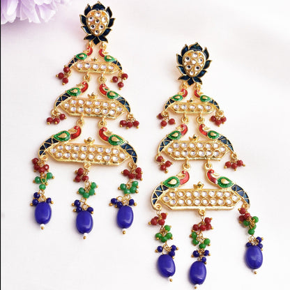 Utsavi Traditional Golden Dangler Earrings