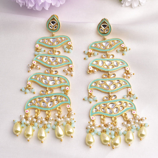 Sunehri Beautiful Golden Dangler Earrings