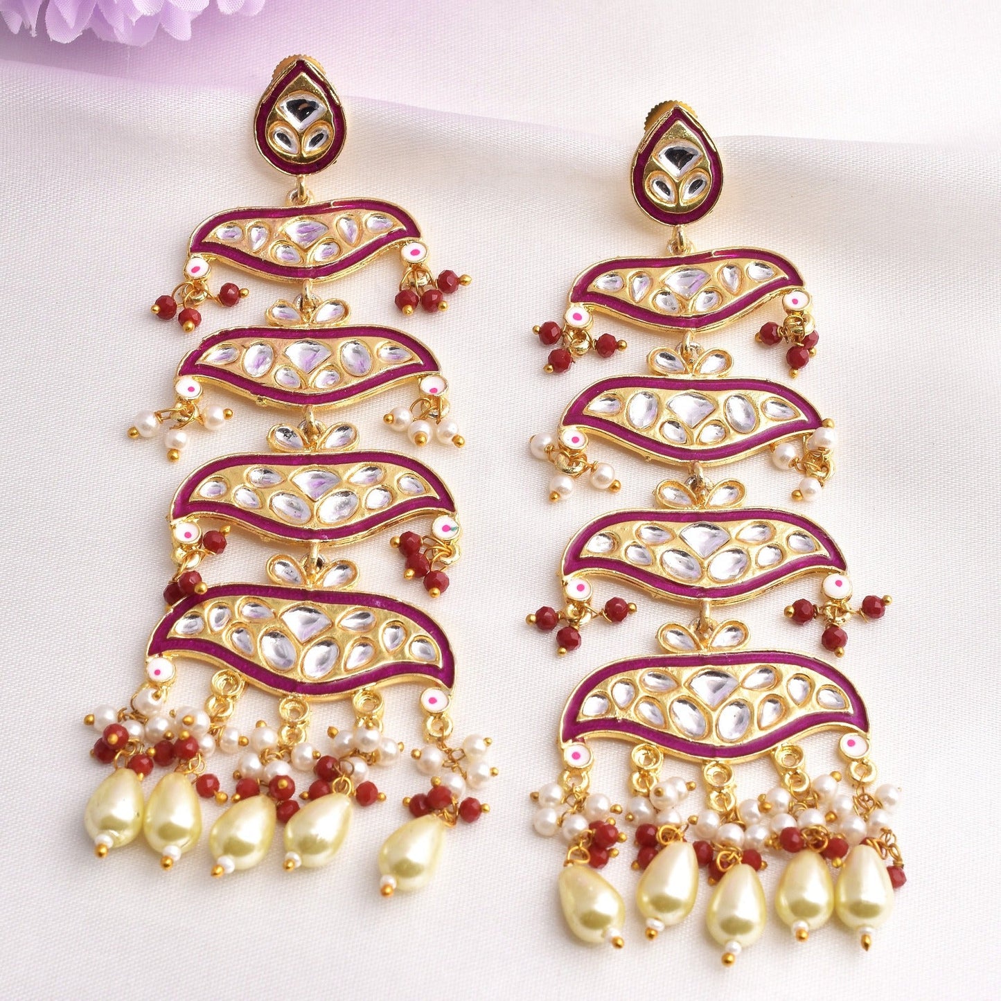 Sunehri Beautiful Golden Dangler Earrings