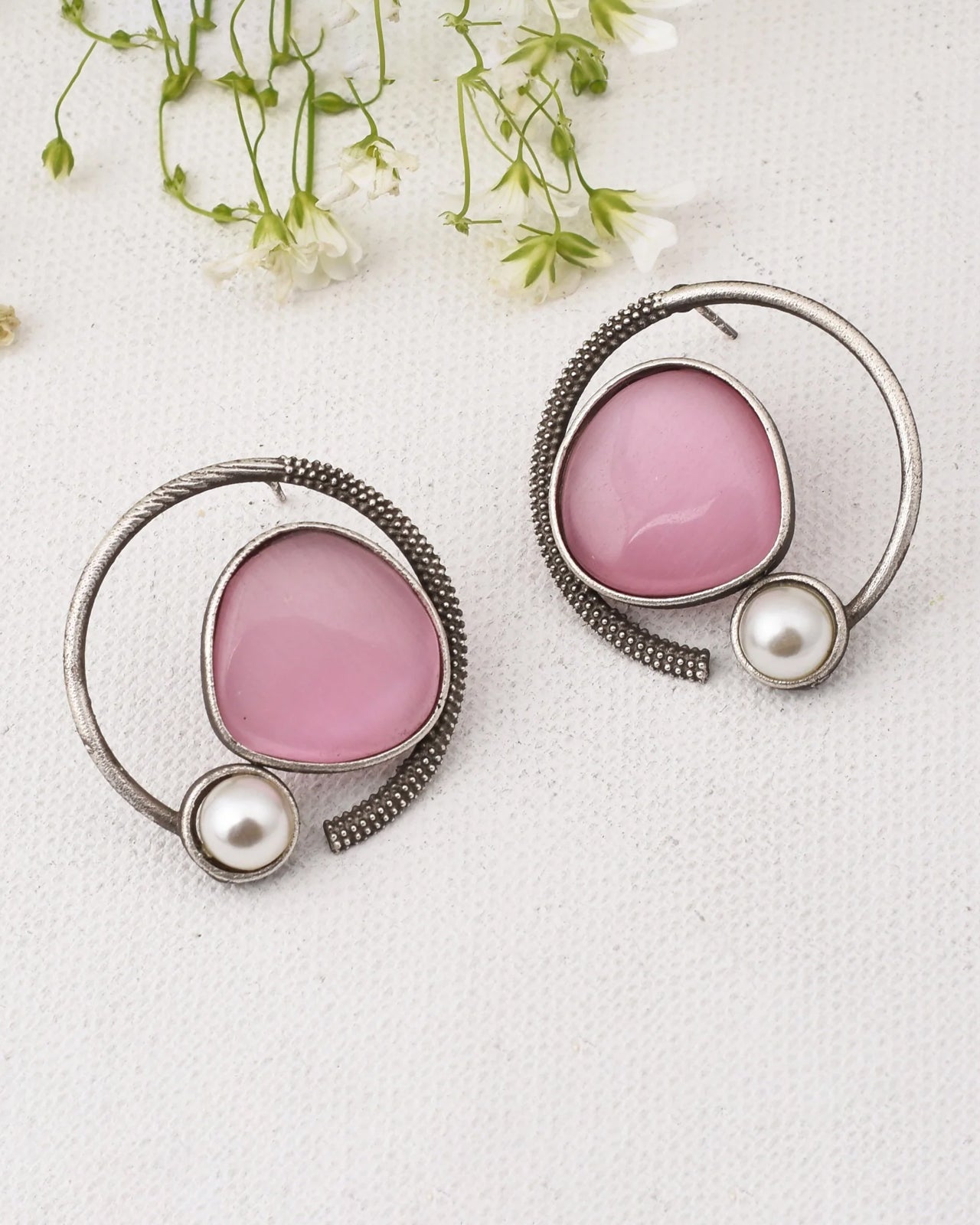 Moh Circular Stud Earrings