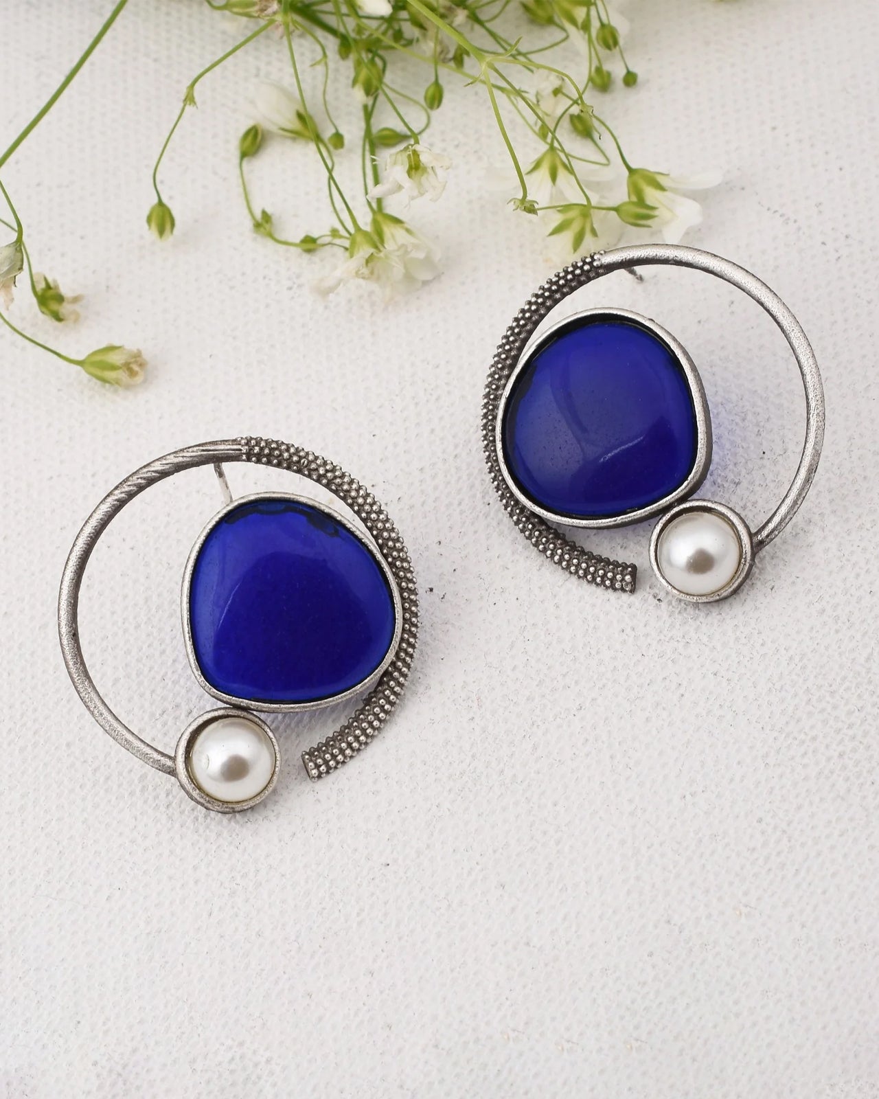 Moh Circular Stud Earrings