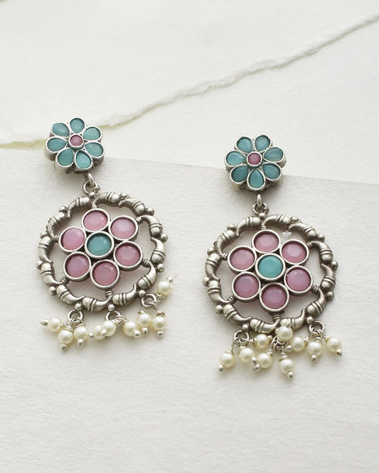 Raavi Floral Dangler Earrings