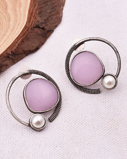 Moh Circular Stud Earrings