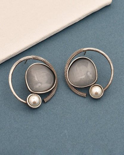 Moh Circular Stud Earrings