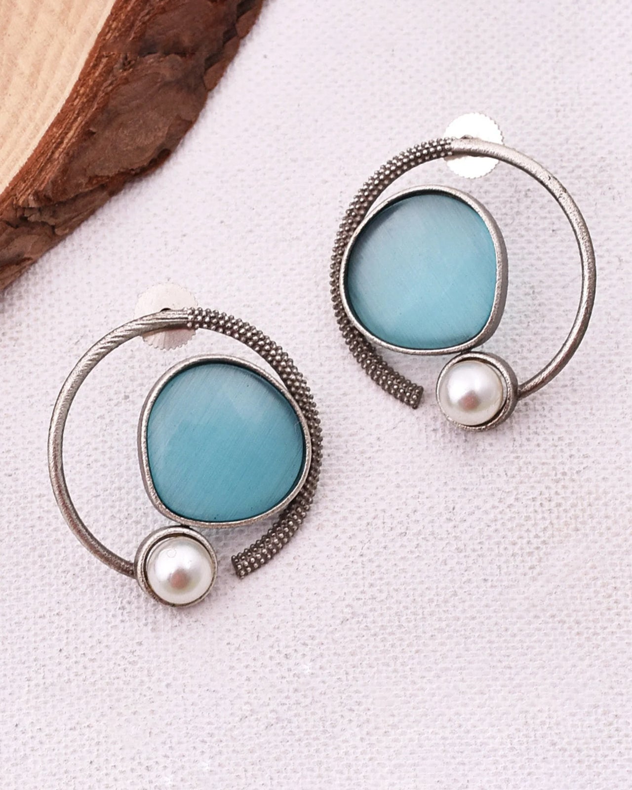 Moh Circular Stud Earrings