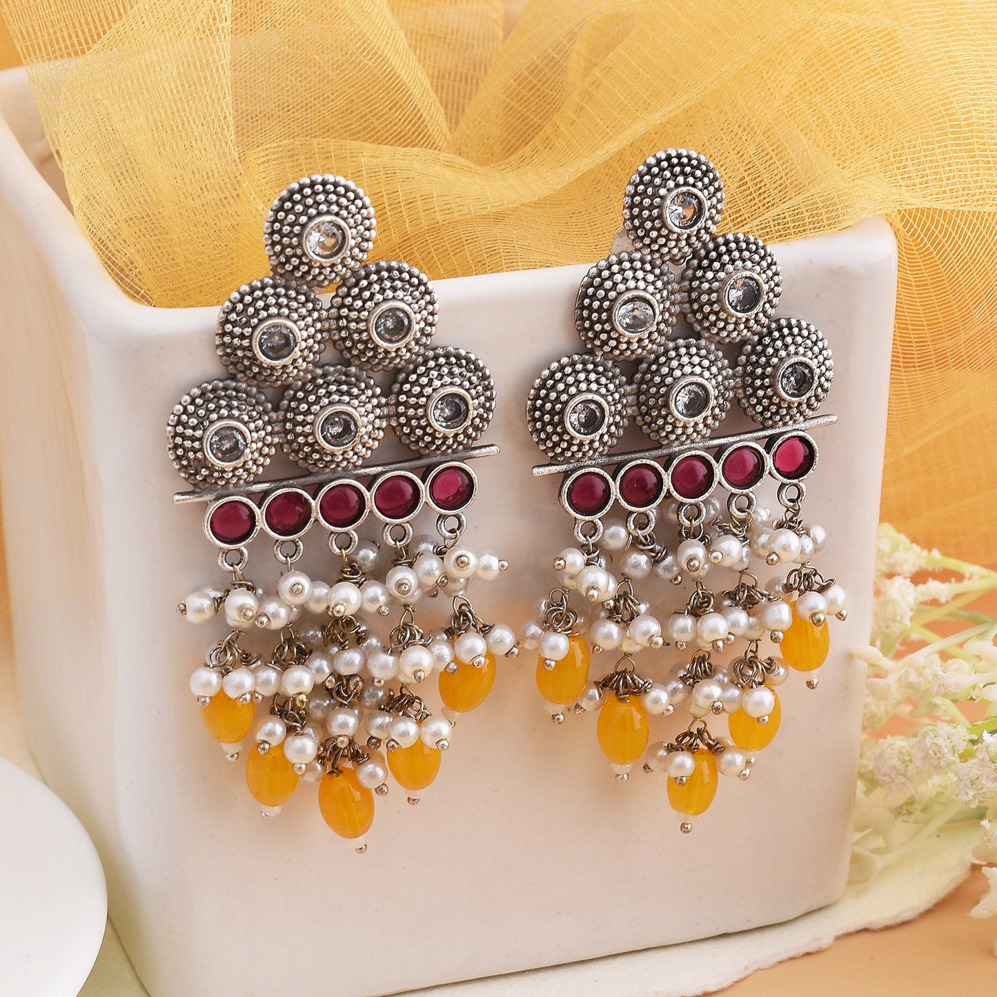 Trishna Ethnic Dangler Earrings