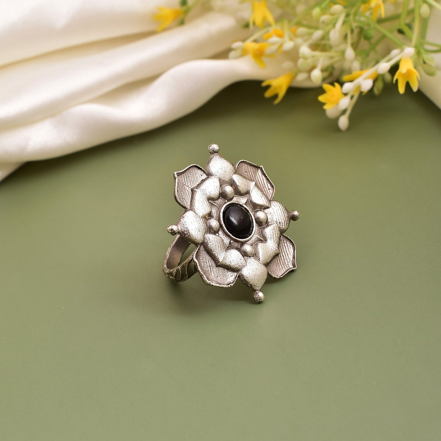 Sahiba Flower Finger Ring